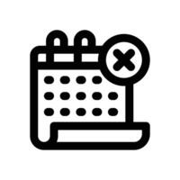 cancel event line icon. Clean and minimalist icon for websites and mobile apps. vector