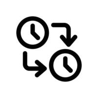 time change line icon. Clean and minimalist icon for websites and mobile apps. vector