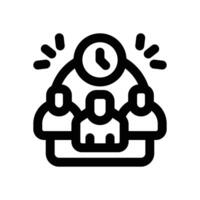 meeting time line icon. Clean and minimalist icon for websites and mobile apps. vector