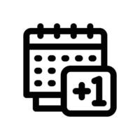 tomorrow line icon. Clean and minimalist icon for websites and mobile apps. vector