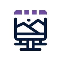 publicity dual tone icon. Sleek and modern icon for websites and mobile apps. vector