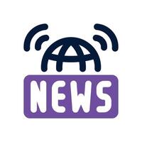 newspaper dual tone icon. Sleek and modern icon for websites and mobile apps. vector