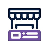 stand dual tone icon. Sleek and modern icon for websites and mobile apps. vector