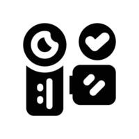 handycam glyph icon. Strong and solid icon for websites and mobile apps. vector