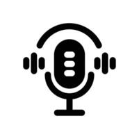 podcase glyph icon. Strong and solid icon for websites and mobile apps. vector