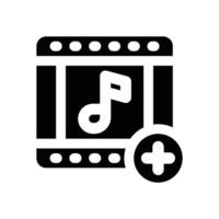 soundtrack glyph icon. Strong and solid icon for websites and mobile apps. vector