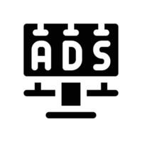 billboard glyph icon. Strong and solid icon for websites and mobile apps. vector