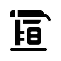 bus stop glyph icon. Strong and solid icon for websites and mobile apps. vector
