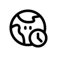 time zone line icon. Clean and minimalist icon for websites and mobile apps. vector