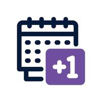 tomorrow dual tone icon. Sleek and modern icon for websites and mobile apps. vector