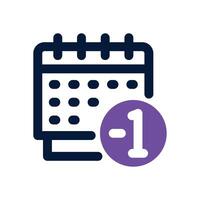 yesterday dual tone icon. Sleek and modern icon for websites and mobile apps. vector