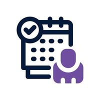 appointment dual tone icon. Sleek and modern icon for websites and mobile apps. vector
