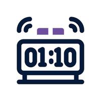 digital alarm dual tone icon. Sleek and modern icon for websites and mobile apps. vector