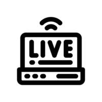live stream line icon. Clean and minimalist icon for websites and mobile apps. vector