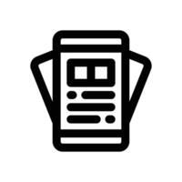 brochure line icon. Clean and minimalist icon for websites and mobile apps. vector