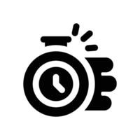 fast time glyph icon. Strong and solid icon for websites and mobile apps. vector