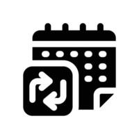 syncronization glyph icon. Strong and solid icon for websites and mobile apps. vector