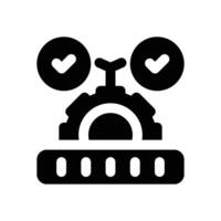 project status glyph icon. Strong and solid icon for websites and mobile apps. vector