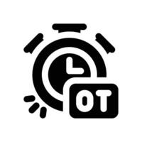 over time glyph icon. Strong and solid icon for websites and mobile apps. vector
