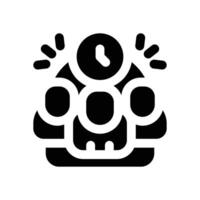 meeting time glyph icon. Strong and solid icon for websites and mobile apps. vector