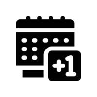 tomorrow glyph icon. Strong and solid icon for websites and mobile apps. vector