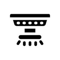 smoke detector glyph icon. Strong and solid icon for websites and mobile apps. vector