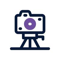 tripod dual tone icon. Sleek and modern icon for websites and mobile apps. vector