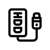 external hard drive line icon. Clean and minimalist icon for websites and mobile apps. vector