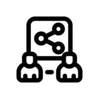 share line icon. Clean and minimalist icon for websites and mobile apps. vector