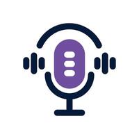 podcase dual tone icon. Sleek and modern icon for websites and mobile apps. vector