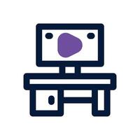 workplace dual tone icon. Sleek and modern icon for websites and mobile apps. vector