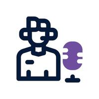 broadcaster dual tone icon. Sleek and modern icon for websites and mobile apps. vector