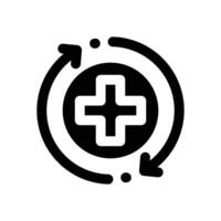 recovery glyph icon. Strong and solid icon for websites and mobile apps. vector