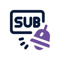 subscribe dual tone icon. Sleek and modern icon for websites and mobile apps. vector