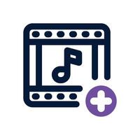 soundtrack dual tone icon. Sleek and modern icon for websites and mobile apps. vector