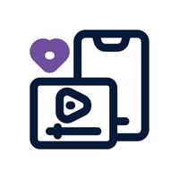 digital content dual tone icon. Sleek and modern icon for websites and mobile apps. vector