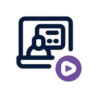 tutorial dual tone icon. Sleek and modern icon for websites and mobile apps. vector