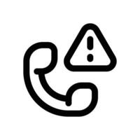 emergency call line icon. Clean and minimalist icon for websites and mobile apps. vector