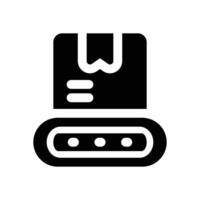 conveyor glyph icon. Strong and solid icon for websites and mobile apps. vector