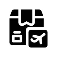 airplane glyph icon. Strong and solid icon for websites and mobile apps. vector
