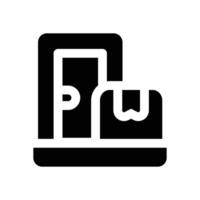home delivery glyph icon. Strong and solid icon for websites and mobile apps. vector