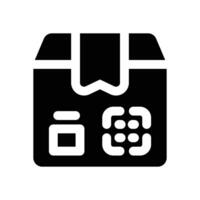 qr code glyph icon. Strong and solid icon for websites and mobile apps. vector