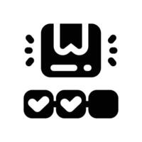 order tracking glyph icon. Strong and solid icon for websites and mobile apps. vector