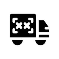 tracking number glyph icon. Strong and solid icon for websites and mobile apps. vector