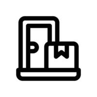 home delivery line icon. Clean and minimalist icon for websites and mobile apps. vector