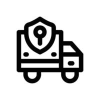 locked delivery line icon. Clean and minimalist icon for websites and mobile apps. vector