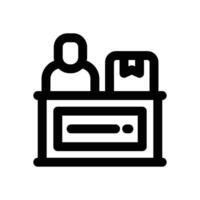 shipping agent line icon. Clean and minimalist icon for websites and mobile apps. vector