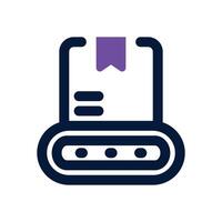 conveyor dual tone icon. Sleek and modern icon for websites and mobile apps. vector