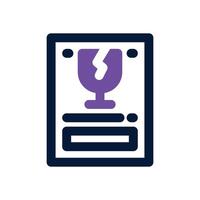shipping label dual tone icon. Sleek and modern icon for websites and mobile apps. vector