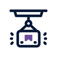 lifting dual tone icon. Sleek and modern icon for websites and mobile apps. vector